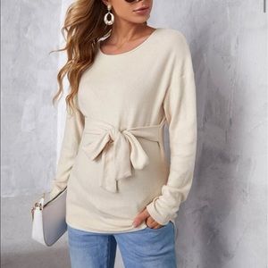Cream colored maternity sweater